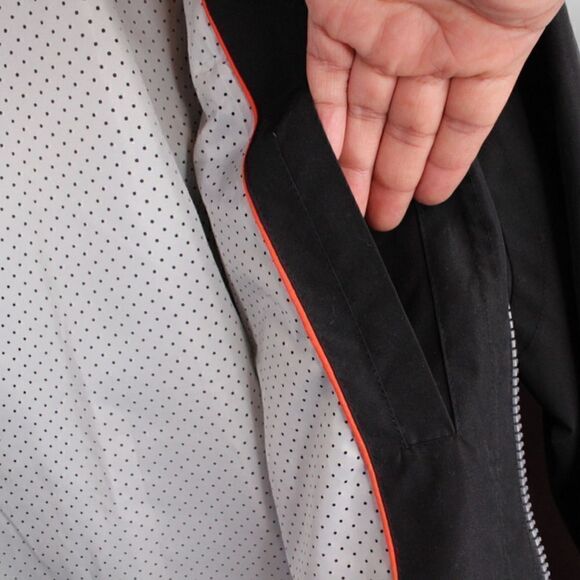 COLE HAAN Rain Jacket Solid Black Men's Size Small - Picture 8 of 13